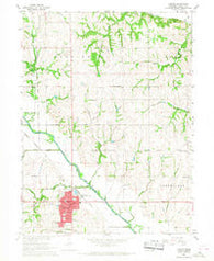 Auburn Nebraska Historical topographic map, 1:24000 scale, 7.5 X 7.5 Minute, Year 1966