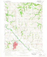 Auburn Nebraska Historical topographic map, 1:24000 scale, 7.5 X 7.5 Minute, Year 1966