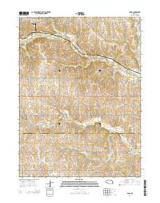 Avoca Nebraska Current topographic map, 1:24000 scale, 7.5 X 7.5 Minute, Year 2014