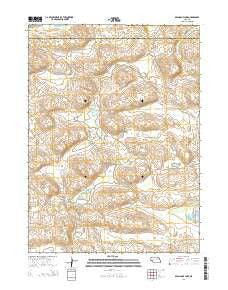 Bean Soup Lake Nebraska Current topographic map, 1:24000 scale, 7.5 X 7.5 Minute, Year 2014