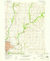 Beatrice East Nebraska Historical topographic map, 1:24000 scale, 7.5 X 7.5 Minute, Year 1957