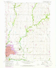 Beatrice East Nebraska Historical topographic map, 1:24000 scale, 7.5 X 7.5 Minute, Year 1957