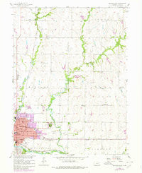 Beatrice East Nebraska Historical topographic map, 1:24000 scale, 7.5 X 7.5 Minute, Year 1957