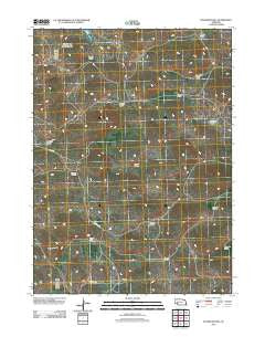 Bourquim Hill Nebraska Historical topographic map, 1:24000 scale, 7.5 X 7.5 Minute, Year 2011