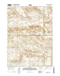 Box Butte NE Nebraska Current topographic map, 1:24000 scale, 7.5 X 7.5 Minute, Year 2014