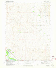 Brady Nebraska Historical topographic map, 1:24000 scale, 7.5 X 7.5 Minute, Year 1970