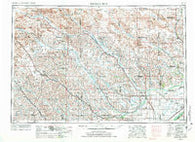 Broken Bow Nebraska Historical topographic map, 1:250000 scale, 1 X 2 Degree, Year 1955