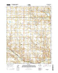 Bruning Nebraska Current topographic map, 1:24000 scale, 7.5 X 7.5 Minute, Year 2014
