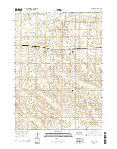 Brunswick Nebraska Current topographic map, 1:24000 scale, 7.5 X 7.5 Minute, Year 2014