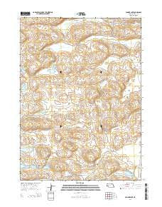 Bunner Lake Nebraska Current topographic map, 1:24000 scale, 7.5 X 7.5 Minute, Year 2014
