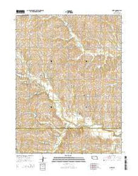Burr Nebraska Current topographic map, 1:24000 scale, 7.5 X 7.5 Minute, Year 2014