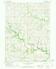 Burr Nebraska Historical topographic map, 1:24000 scale, 7.5 X 7.5 Minute, Year 1966