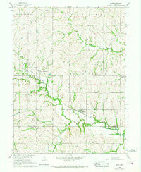 Burr Nebraska Historical topographic map, 1:24000 scale, 7.5 X 7.5 Minute, Year 1966