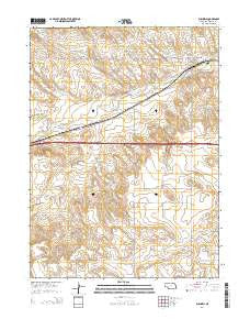 Bushnell Nebraska Current topographic map, 1:24000 scale, 7.5 X 7.5 Minute, Year 2014