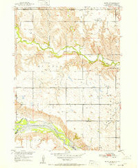Butte NW Nebraska Historical topographic map, 1:24000 scale, 7.5 X 7.5 Minute, Year 1951