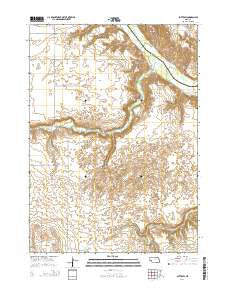 Butte SW Nebraska Current topographic map, 1:24000 scale, 7.5 X 7.5 Minute, Year 2014