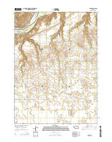 Carns Nebraska Current topographic map, 1:24000 scale, 7.5 X 7.5 Minute, Year 2014