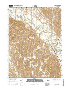 Cedar Rapids Nebraska Current topographic map, 1:24000 scale, 7.5 X 7.5 Minute, Year 2014