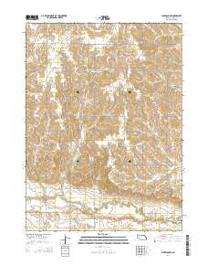 Clarkson SW Nebraska Current topographic map, 1:24000 scale, 7.5 X 7.5 Minute, Year 2014