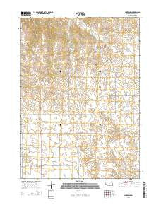 Clinton SW Nebraska Current topographic map, 1:24000 scale, 7.5 X 7.5 Minute, Year 2014