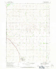 Coleridge Nebraska Historical topographic map, 1:24000 scale, 7.5 X 7.5 Minute, Year 1968