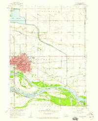 Columbus Nebraska Historical topographic map, 1:24000 scale, 7.5 X 7.5 Minute, Year 1958
