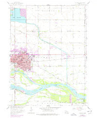 Columbus Nebraska Historical topographic map, 1:24000 scale, 7.5 X 7.5 Minute, Year 1958