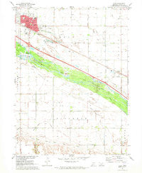Cozad Nebraska Historical topographic map, 1:24000 scale, 7.5 X 7.5 Minute, Year 1971