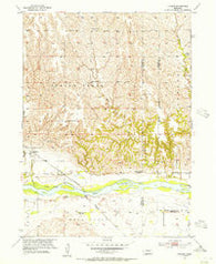 Cushing Nebraska Historical topographic map, 1:24000 scale, 7.5 X 7.5 Minute, Year 1955