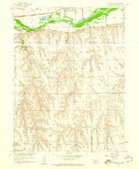 Danbury NE Nebraska Historical topographic map, 1:24000 scale, 7.5 X 7.5 Minute, Year 1958