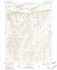 Danbury NE Nebraska Historical topographic map, 1:24000 scale, 7.5 X 7.5 Minute, Year 1957