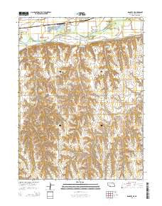 Danbury NE Nebraska Current topographic map, 1:24000 scale, 7.5 X 7.5 Minute, Year 2014