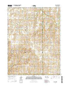 Diller Nebraska Current topographic map, 1:24000 scale, 7.5 X 7.5 Minute, Year 2014