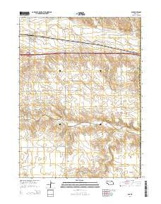Dix Nebraska Current topographic map, 1:24000 scale, 7.5 X 7.5 Minute, Year 2014