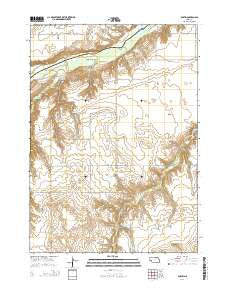 Dustin Nebraska Current topographic map, 1:24000 scale, 7.5 X 7.5 Minute, Year 2014