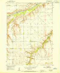 Dustin Nebraska Historical topographic map, 1:24000 scale, 7.5 X 7.5 Minute, Year 1951
