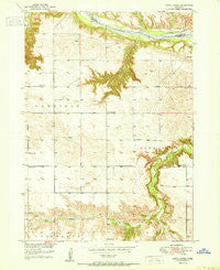Dutch Creek Nebraska Historical topographic map, 1:24000 scale, 7.5 X 7.5 Minute, Year 1950