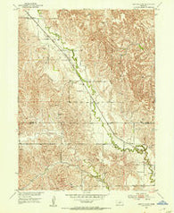 Eddyville SW Nebraska Historical topographic map, 1:24000 scale, 7.5 X 7.5 Minute, Year 1951