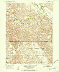 Eddyville Nebraska Historical topographic map, 1:24000 scale, 7.5 X 7.5 Minute, Year 1951