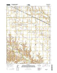 Edgar Nebraska Current topographic map, 1:24000 scale, 7.5 X 7.5 Minute, Year 2014