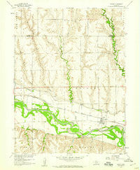 Edison Nebraska Historical topographic map, 1:24000 scale, 7.5 X 7.5 Minute, Year 1958