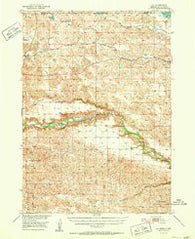 Eli Nebraska Historical topographic map, 1:62500 scale, 15 X 15 Minute, Year 1952