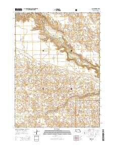 Eli SE Nebraska Current topographic map, 1:24000 scale, 7.5 X 7.5 Minute, Year 2014