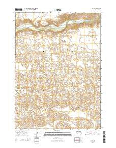 Eli SW Nebraska Current topographic map, 1:24000 scale, 7.5 X 7.5 Minute, Year 2014