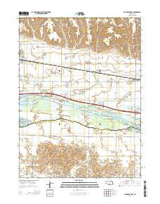 Elm Creek East Nebraska Current topographic map, 1:24000 scale, 7.5 X 7.5 Minute, Year 2014