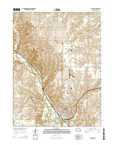 Fairbury Nebraska Current topographic map, 1:24000 scale, 7.5 X 7.5 Minute, Year 2014