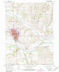 Falls City Nebraska Historical topographic map, 1:24000 scale, 7.5 X 7.5 Minute, Year 1965