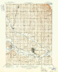 Falls City Nebraska Historical topographic map, 1:62500 scale, 15 X 15 Minute, Year 1915