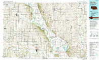 Falls City Nebraska Historical topographic map, 1:100000 scale, 30 X 60 Minute, Year 1986