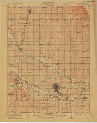 Falls City Nebraska Historical topographic map, 1:62500 scale, 15 X 15 Minute, Year 1915